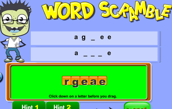 Free Word Scramble for Students